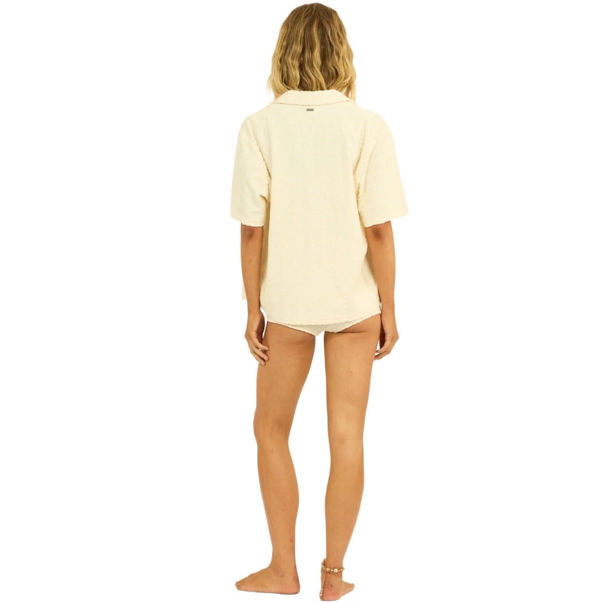 Sisstr Vibe Check SS Terry Knit Top in Sea Salt - BoardCo