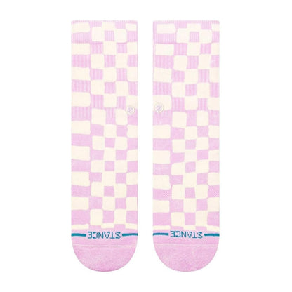Stance Checkidy Check Kids Socks in Lilac Ice - BoardCo