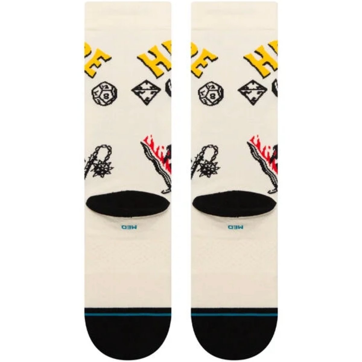 Stance Hellfire Socks in Vintage White - BoardCo