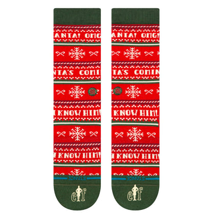 Stance I Know Him Crew Socks in Red - BoardCo
