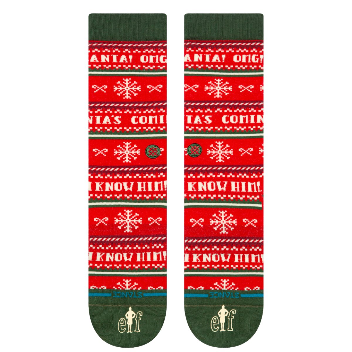 Stance I Know Him Crew Socks in Red - BoardCo