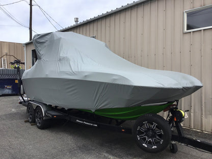 Supra SA With Roswell Pro Edge Tower and Factory bimini Double Up Storage Cover - BoardCo
