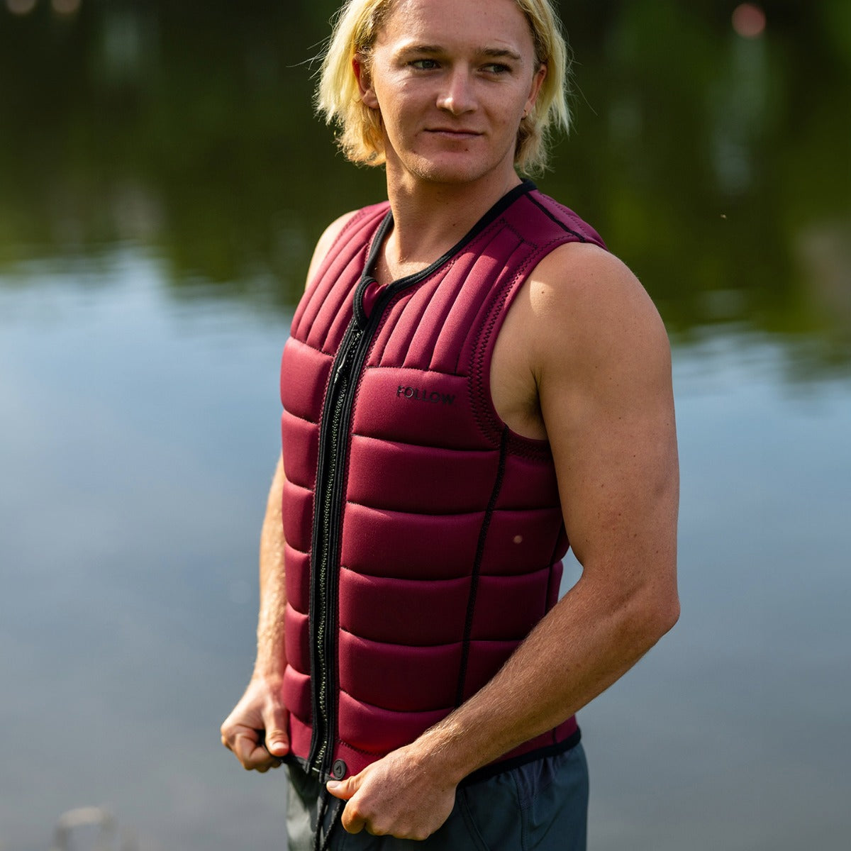 Follow Total Men's Comp Wake Vest in Maroon