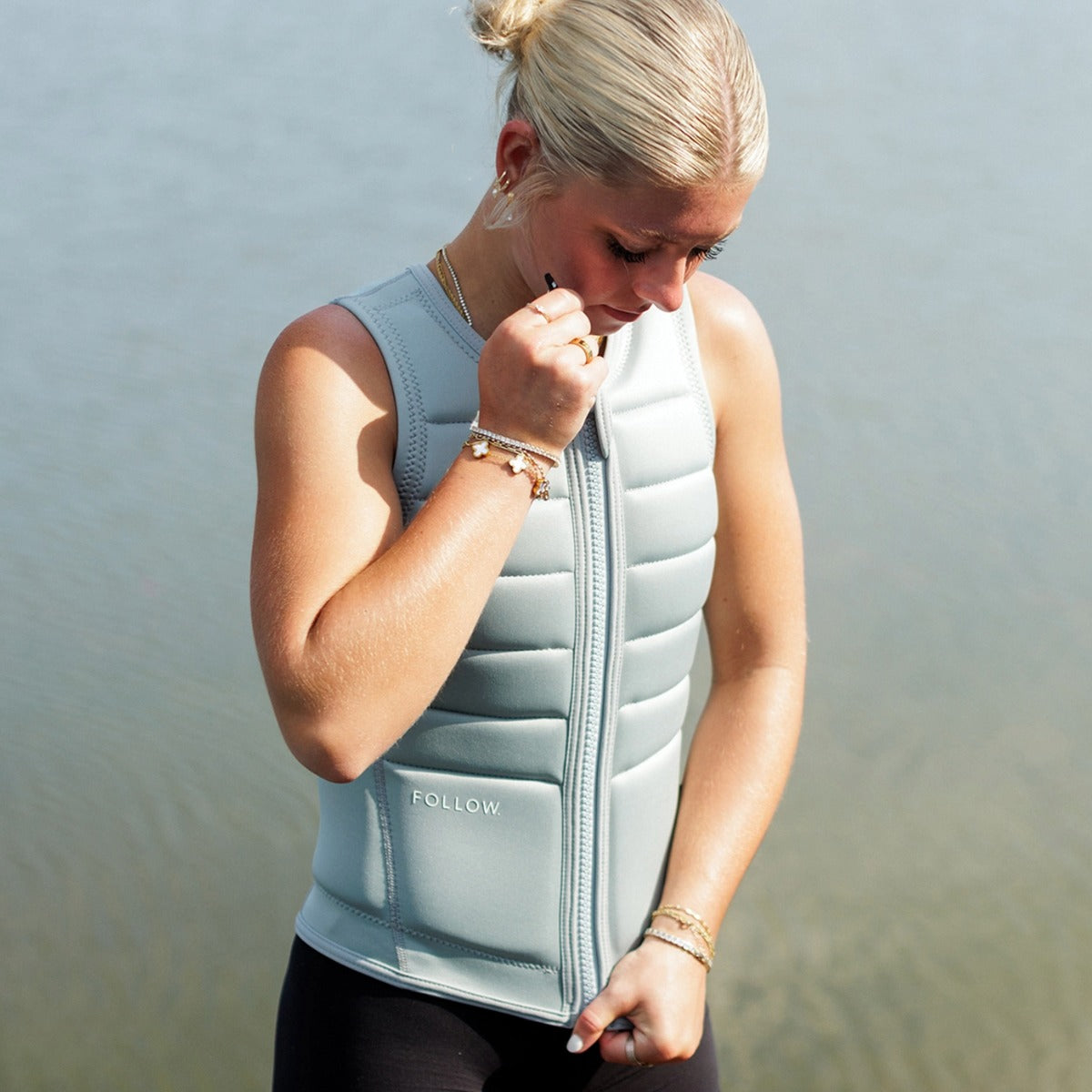 Follow Total Ladies Comp Wake Vest in Silver