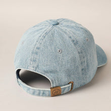 USA Embroidered Denim Cotton USA Embroidered Baseball Cap in Light Blue - BoardCo
