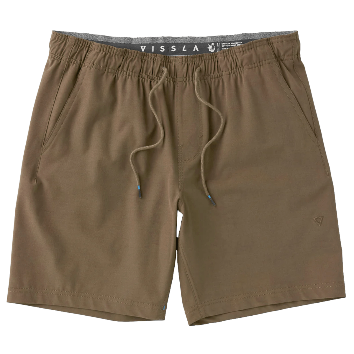 Vissla Hemp No See Ums Eco 18" Elastic Hybrid Shorts in Rubber - BoardCo