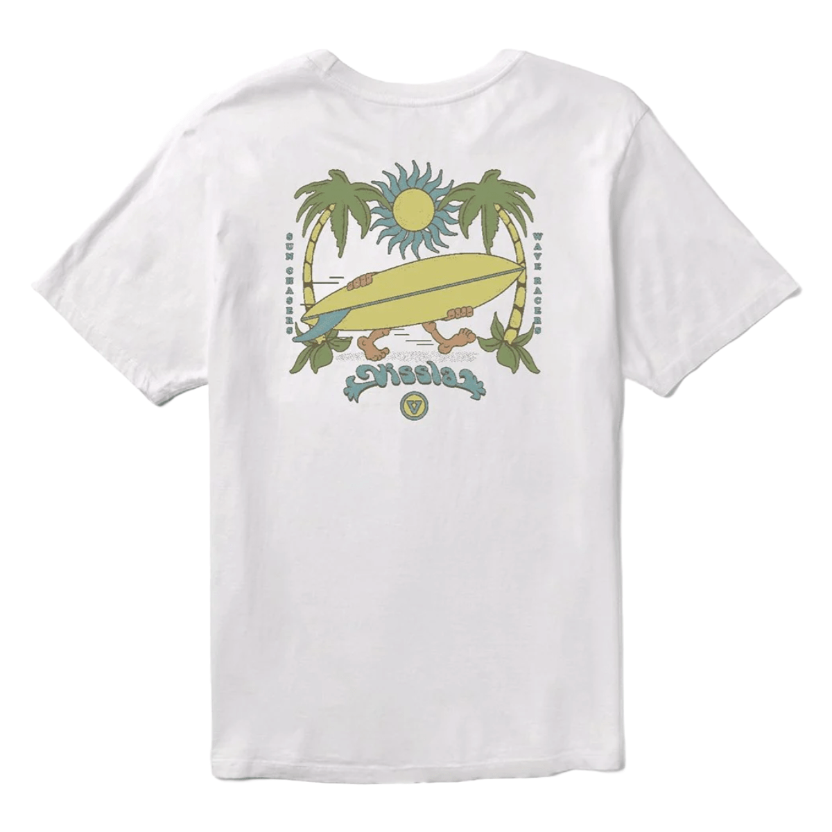 Vissla Out There Kids Tee in White - BoardCo