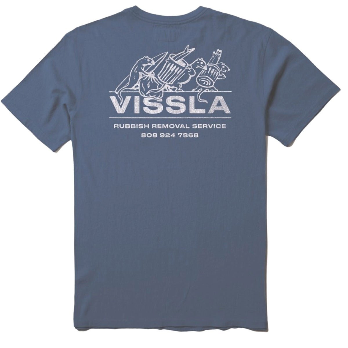 Vissla Rubbish Removal Tee in Blue - BoardCo