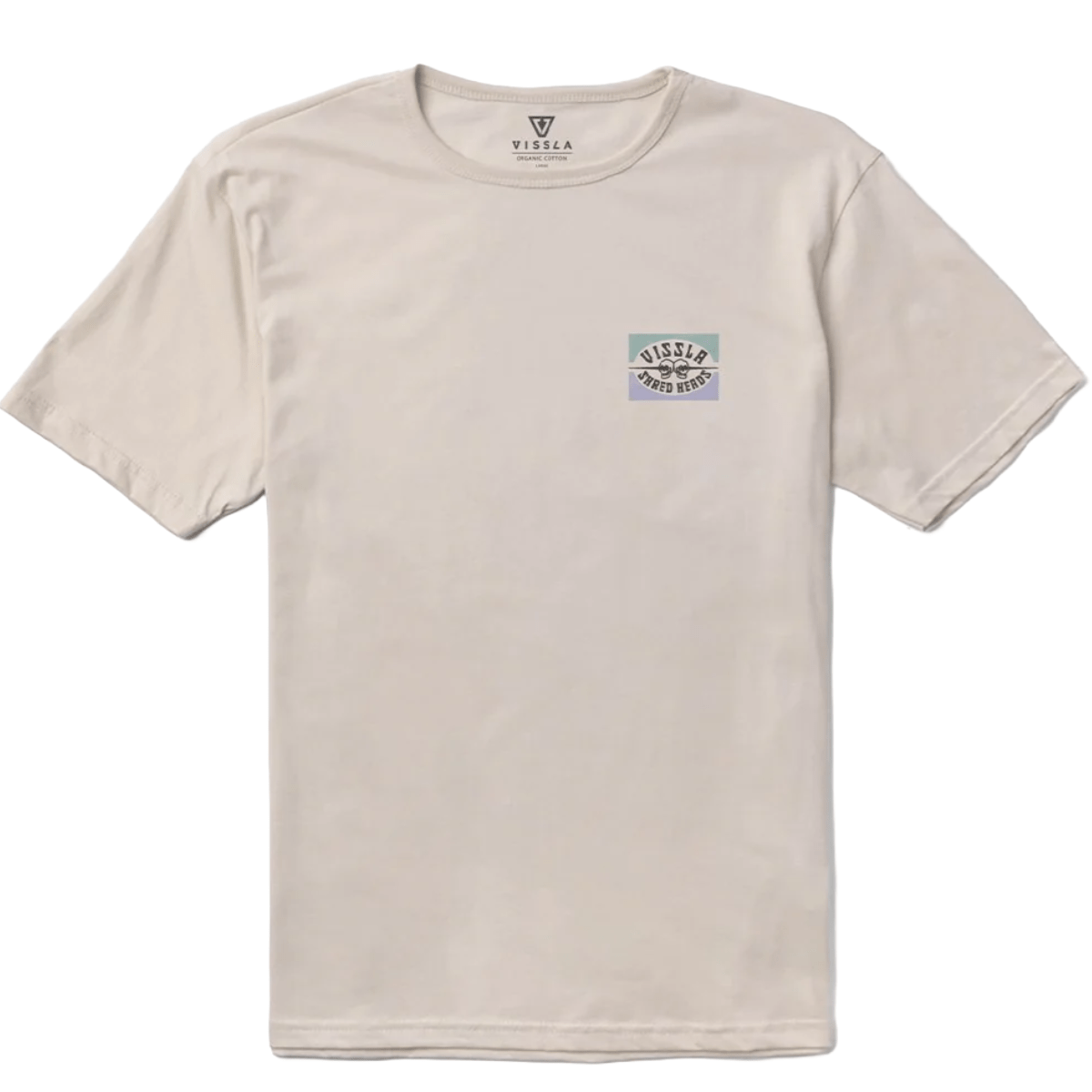 Vissla Shred Heads Organic Tee in Bone - BoardCo
