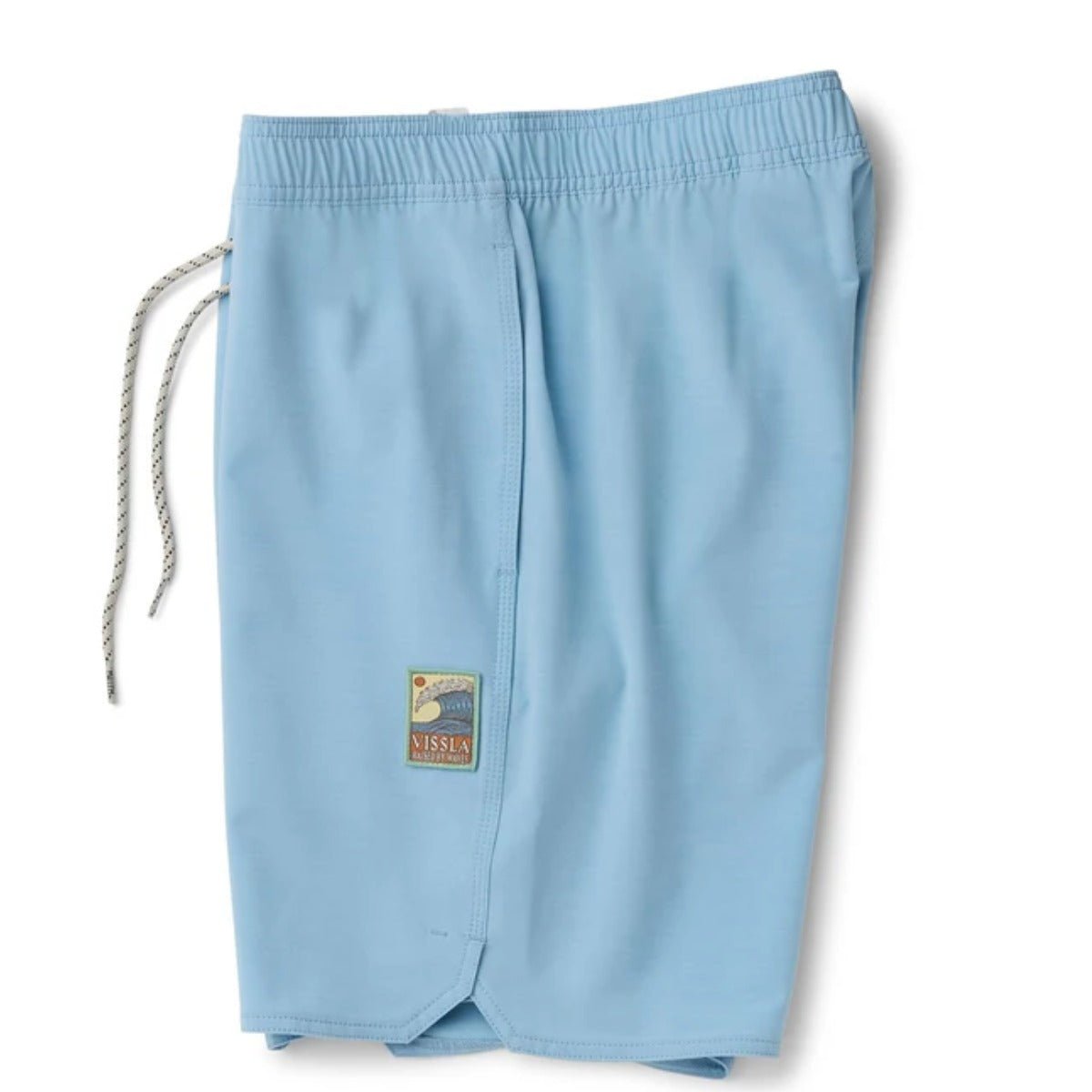 Vissla Solid Sets 17.5" Ecolastic Boardshorts in Coastal Blue - BoardCo