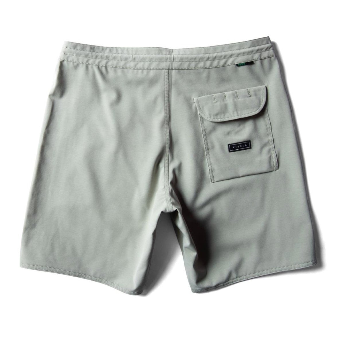 Vissla Solid Sets 18.5" Boardshorts in Light Sage - BoardCo