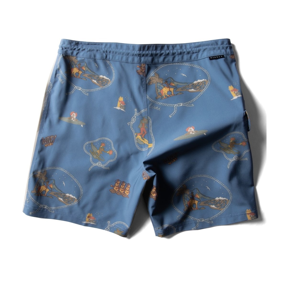 Vissla Soren Wavy West 17.5" Boardshort in Tidal Blue - BoardCo