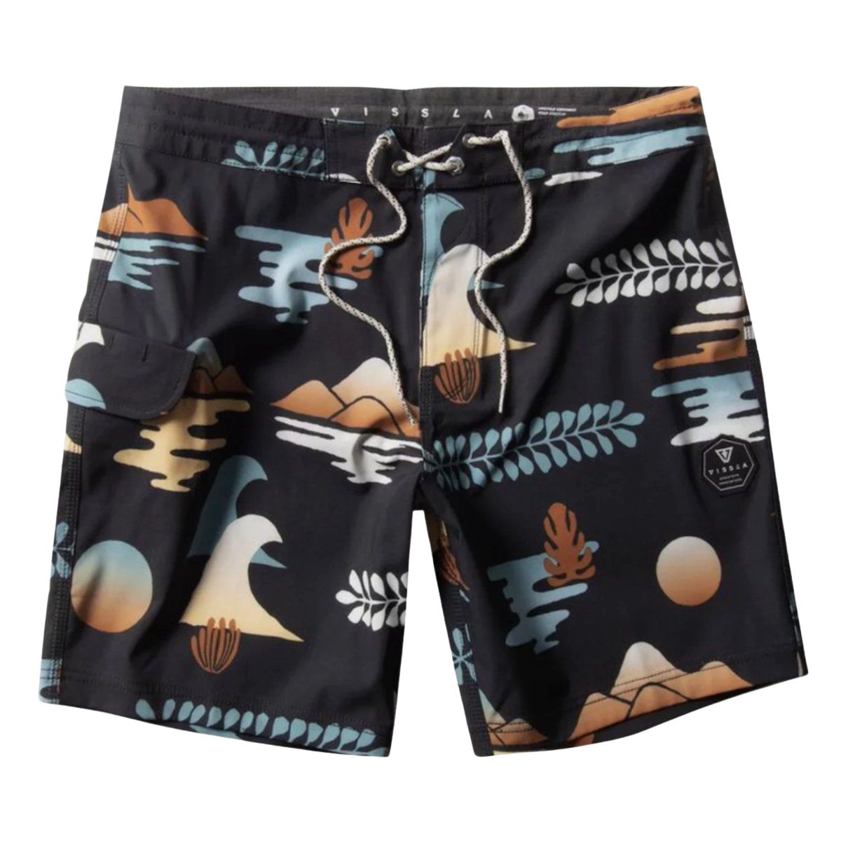 Vissla The Isle 17.5" Boardshort in Black - BoardCo