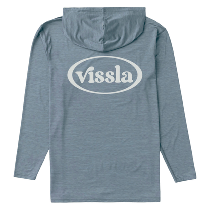 Vissla Twisted Eco Hooded Long Sleeve Sun Shirt in Slate Heather - BoardCo