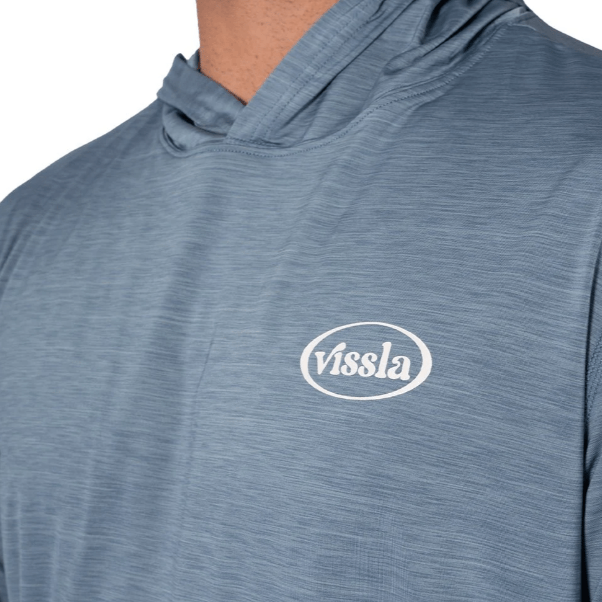 Vissla Twisted Eco Hooded Long Sleeve Sun Shirt in Slate Heather - BoardCo