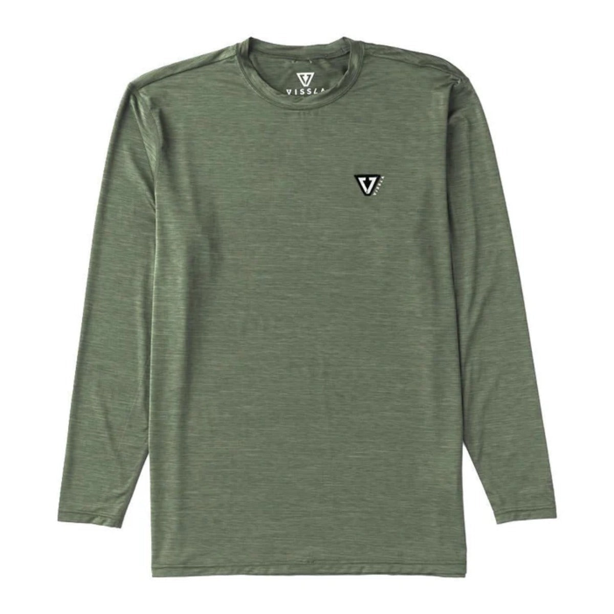 Vissla Twisted Eco Short Sleeve Sun Shirt in Army Heather - BoardCo