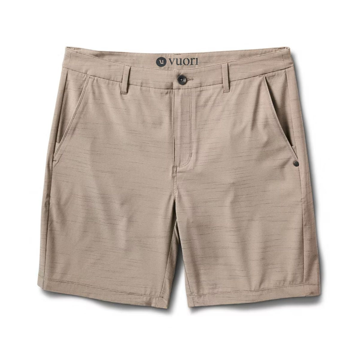 Vuori Pebble Hybrid Shorts in Gravel - BoardCo