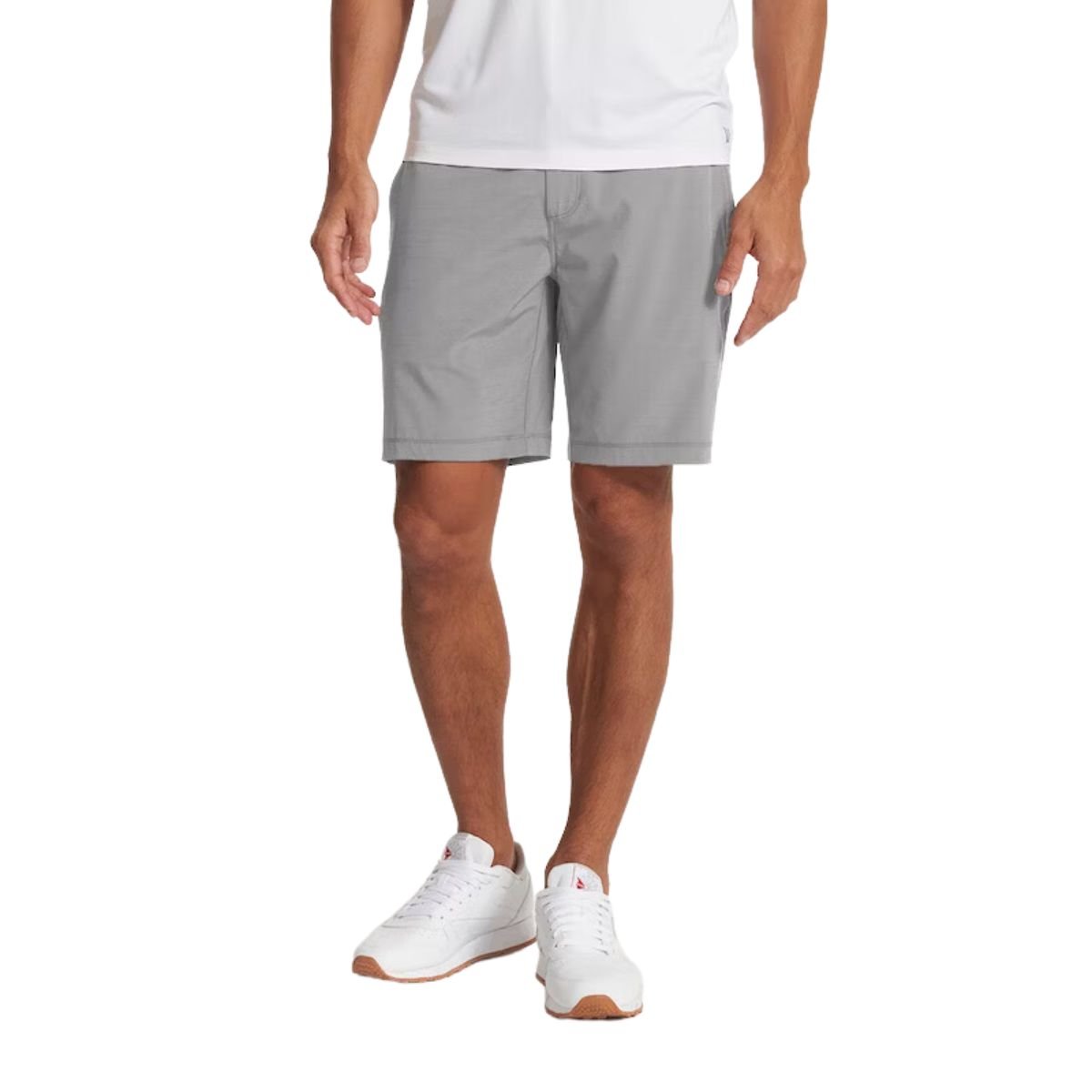 Vuori Pebble Hybrid Shorts in Steel - BoardCo