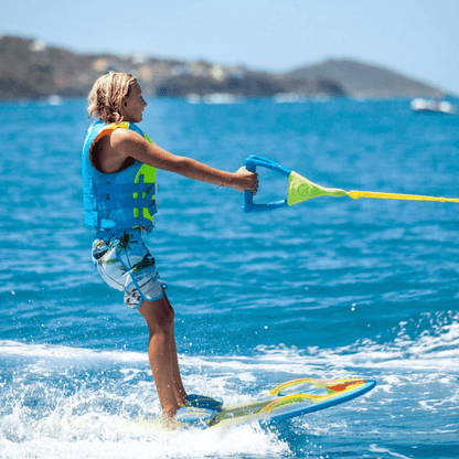 ZUP DoubleZUP Handle & 60' Tow Rope in Yellow Blue - BoardCo