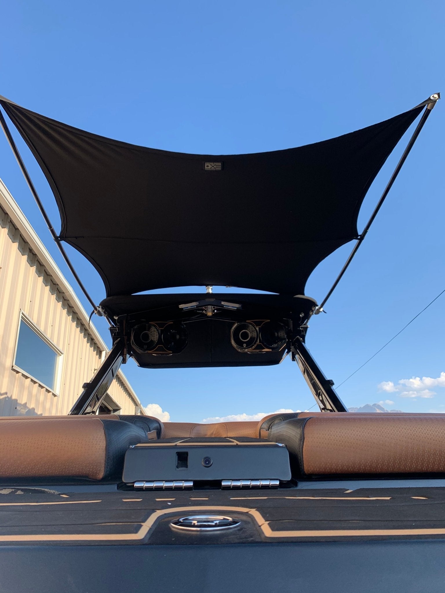 8' Folding Canopy Mounted Shade Sail, 74"-76" Wide - BoardCo