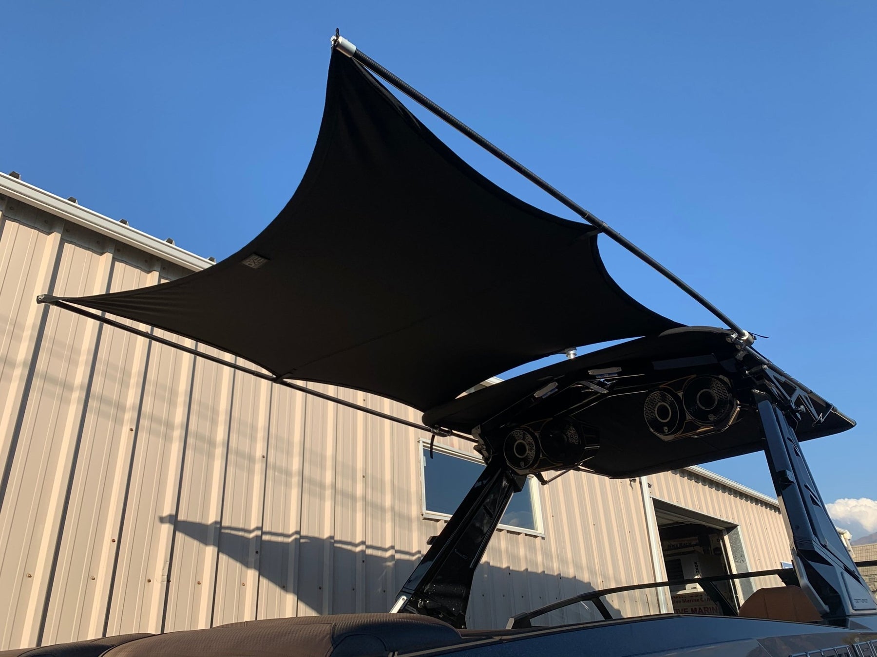 8' Folding Canopy Mounted Shade Sail, 74"-76" Wide - BoardCo