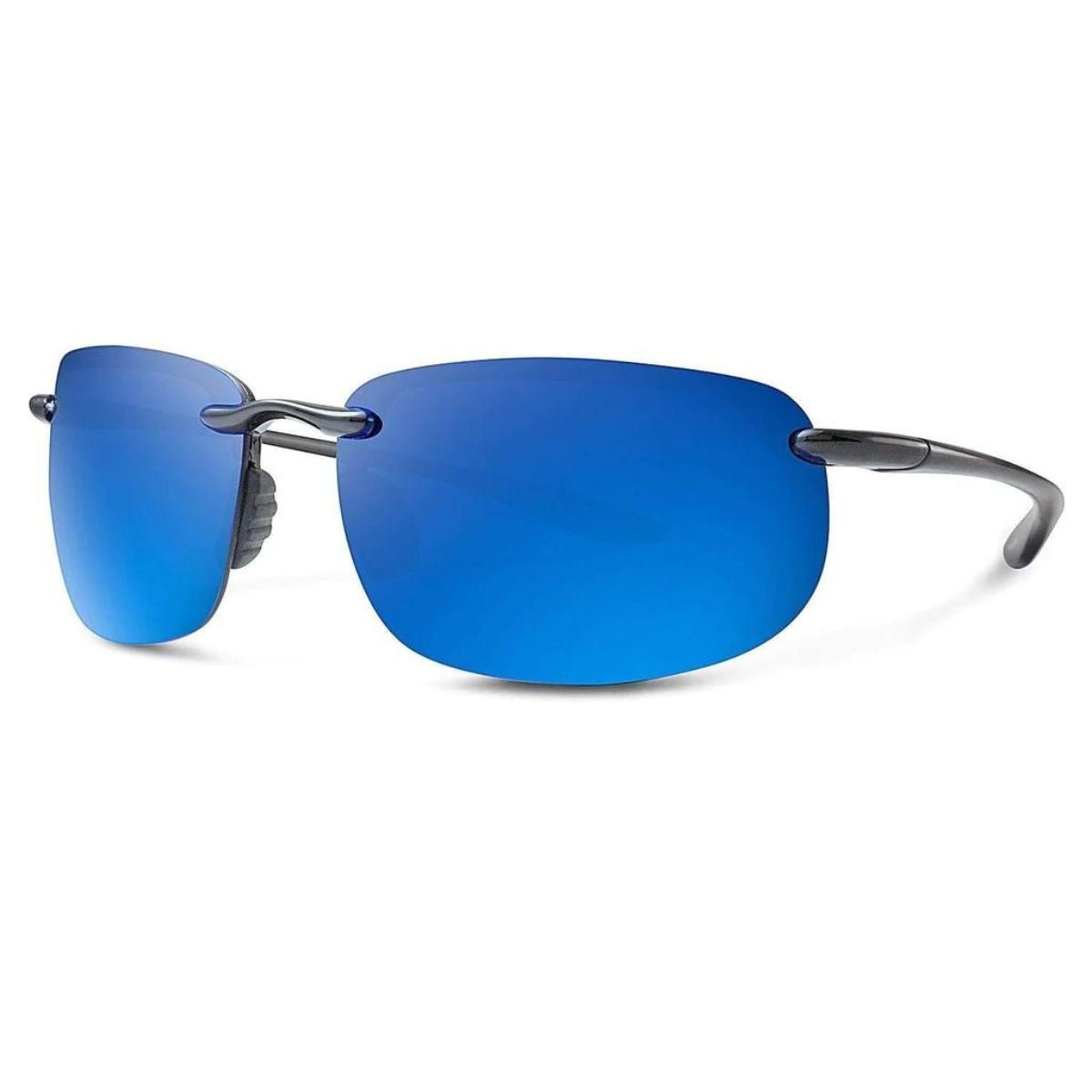 Abaco Outrigger Sunglasses in Gloss Black/Deep Blue Mirror - BoardCo