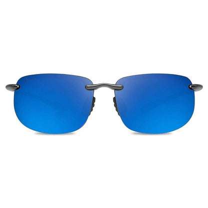 Abaco Outrigger Sunglasses in Gloss Black/Deep Blue Mirror - BoardCo