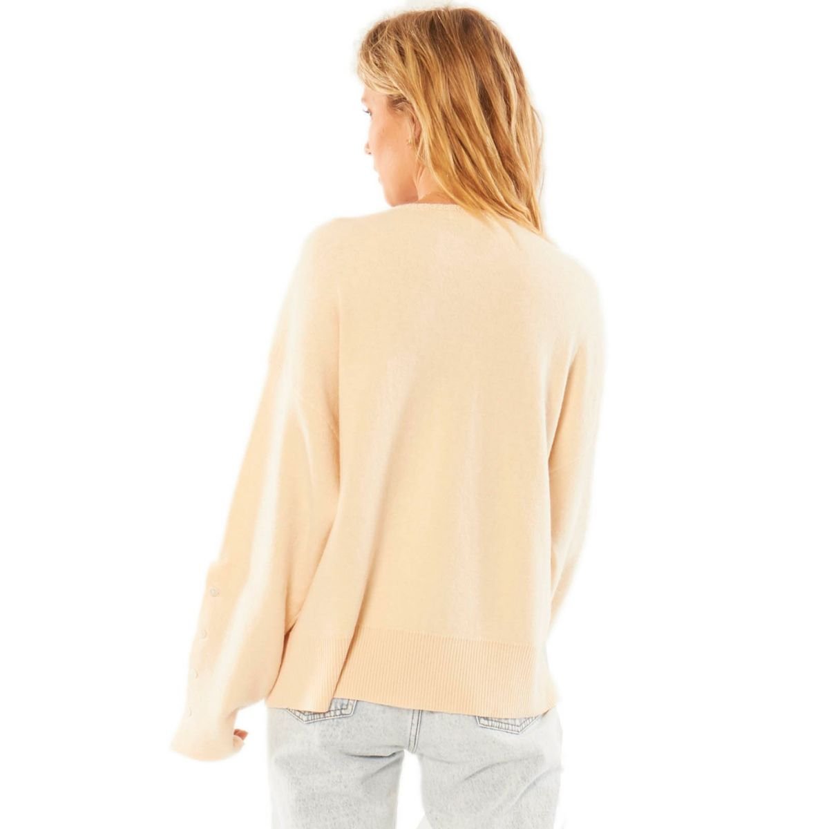 Amuse Society Starshine L/S Knit Sweater in Sand - BoardCo