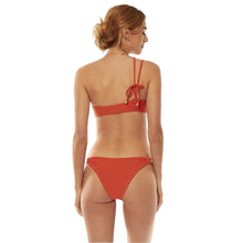 Amuse Society Text Holt Bandeau Bikini Top in Dried Chili - BoardCo