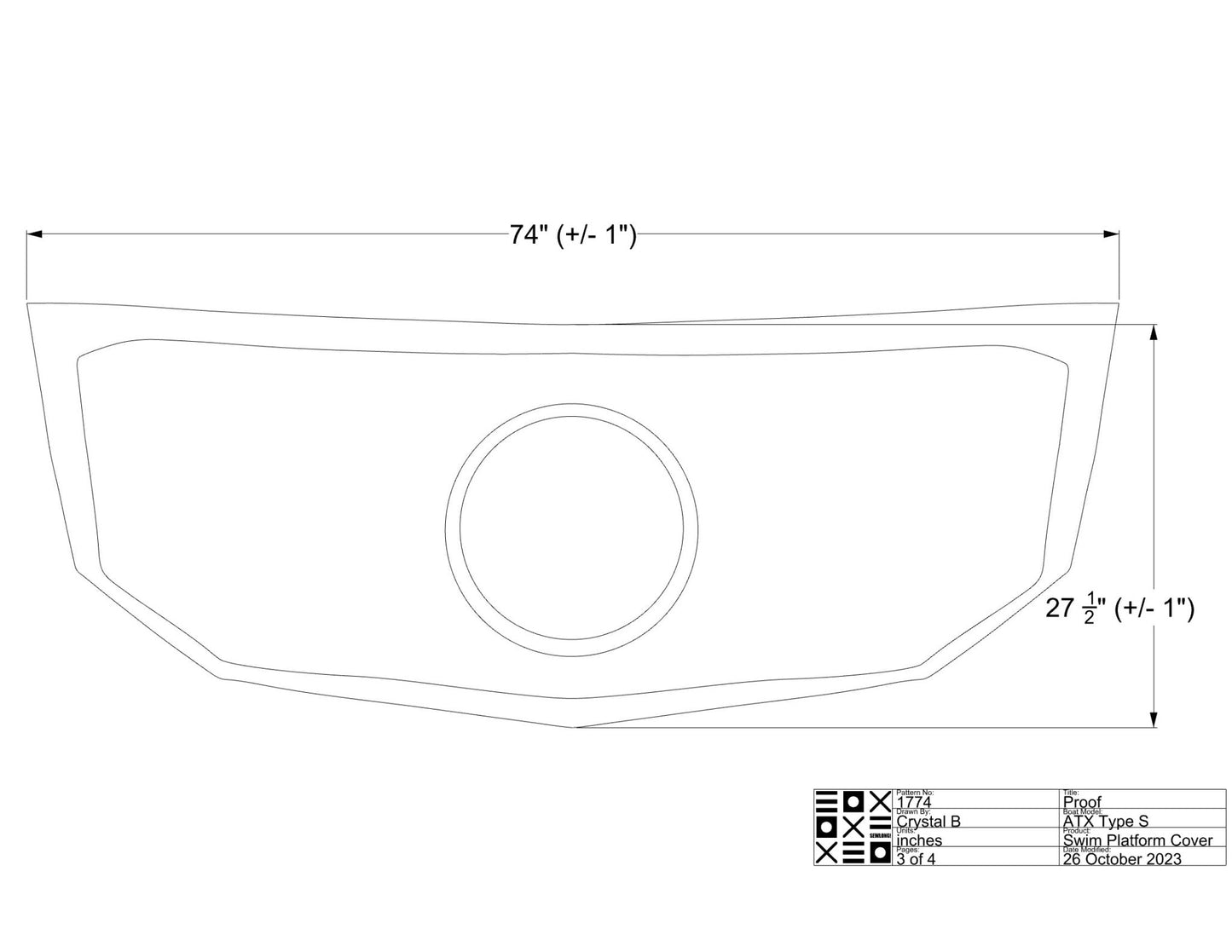 ATX Angled Swim Platform Cover - BoardCo
