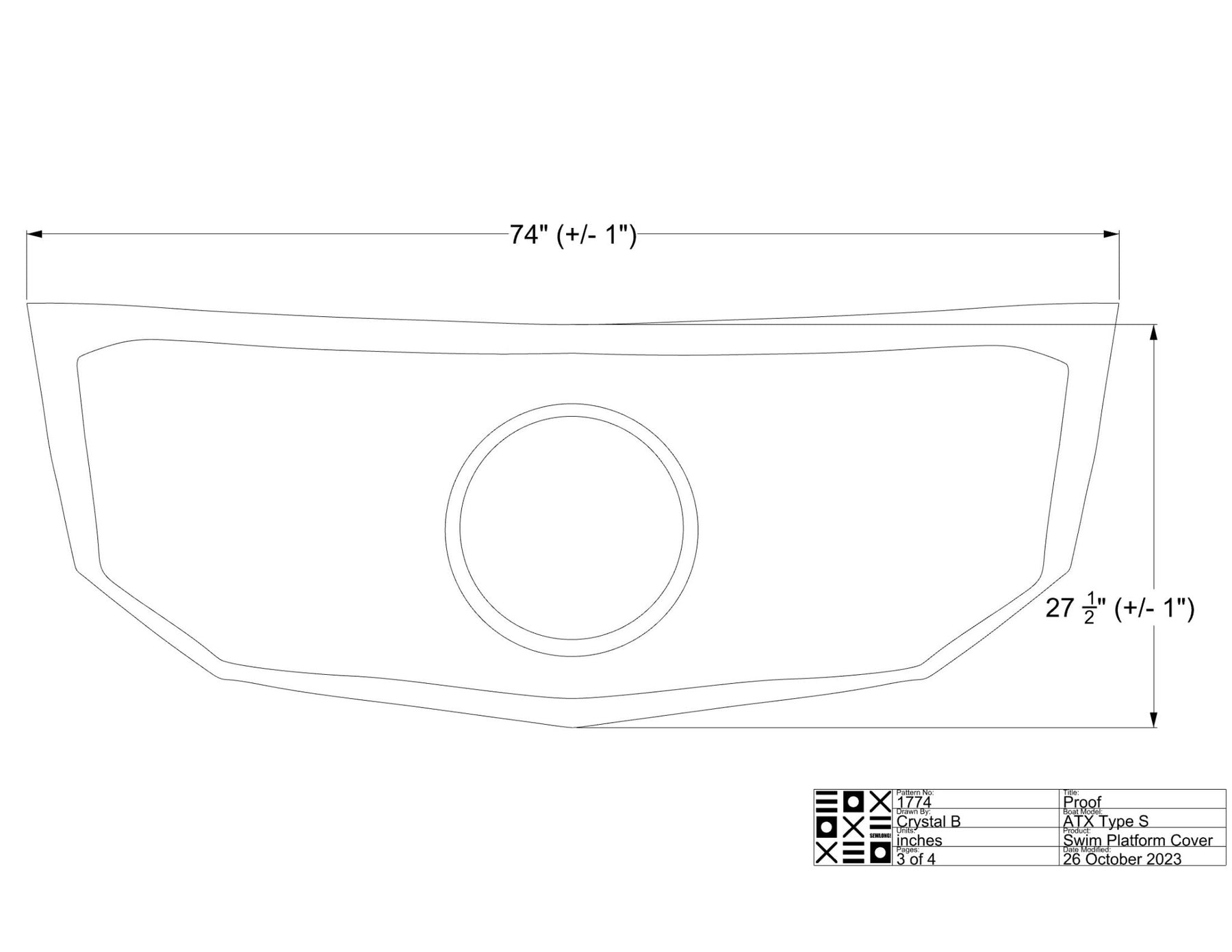 ATX Angled Swim Platform Cover - BoardCo