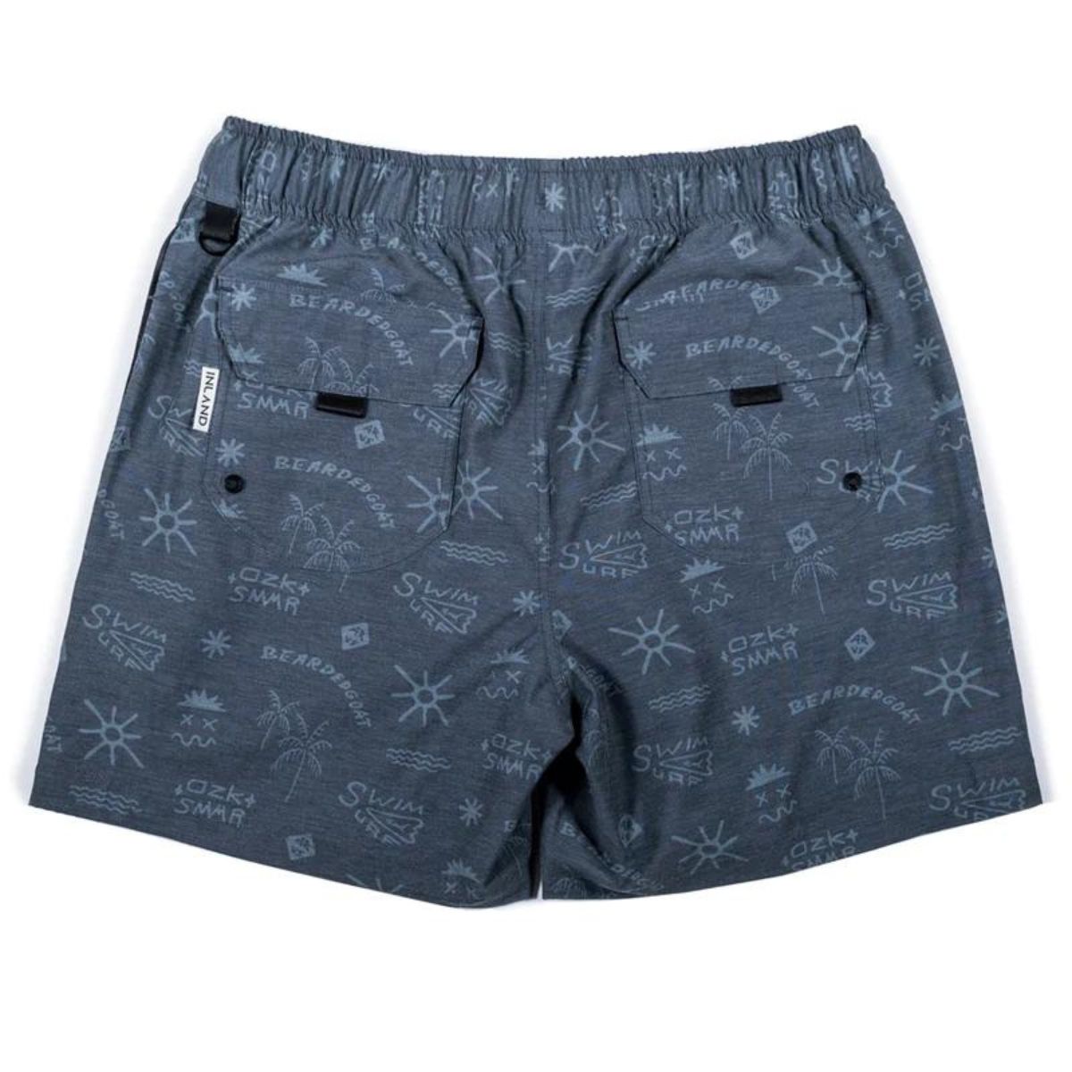 Bearded Goat Inland Swim Trunks in Lakeside Print - BoardCo