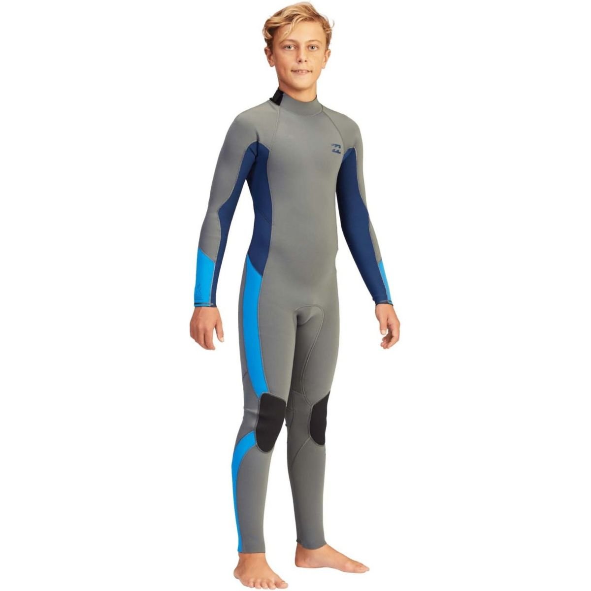 Billabong 3/2mm Boys Absolute Flatlock Full Wetsuit in Ash - BoardCo