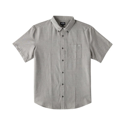 Billabong All Day Short Sleeve Woven Shirt in Light Grey - BoardCo