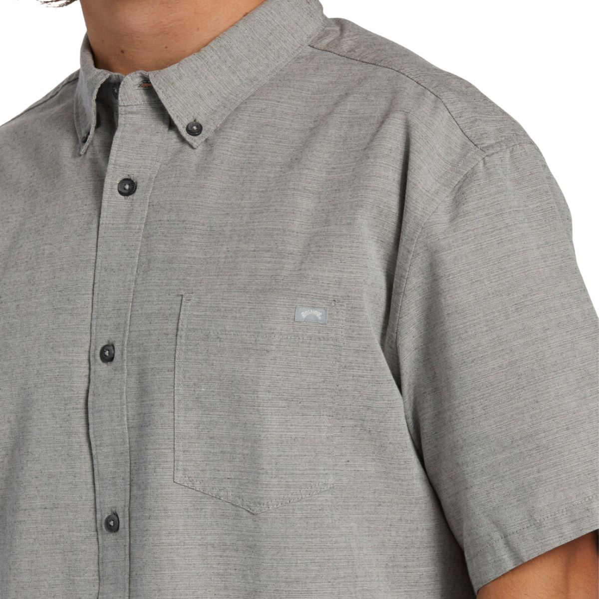 Billabong All Day Short Sleeve Woven Shirt in Light Grey - BoardCo