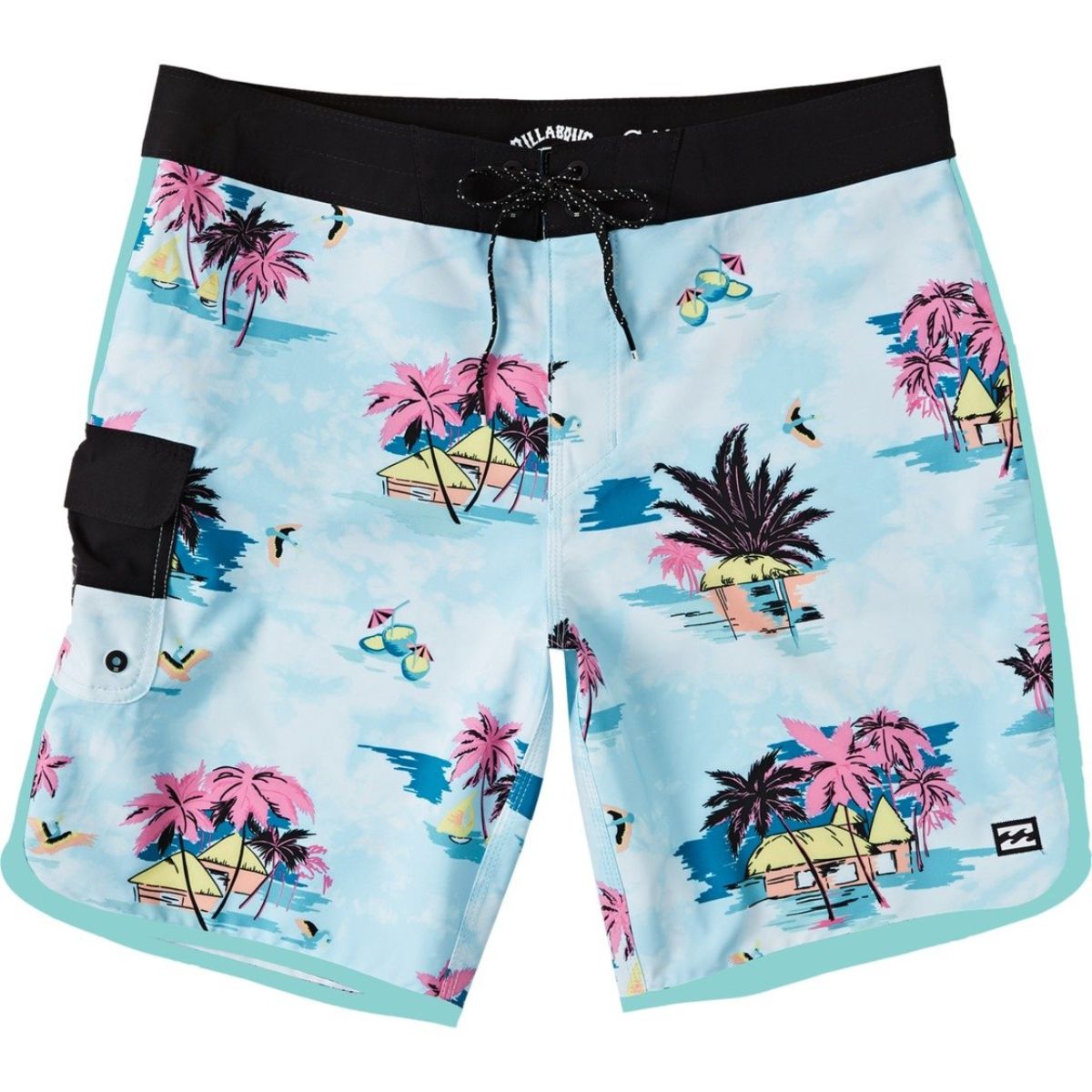 Billabong Boys 73 Line Up Pro Boardshort in Mint - BoardCo