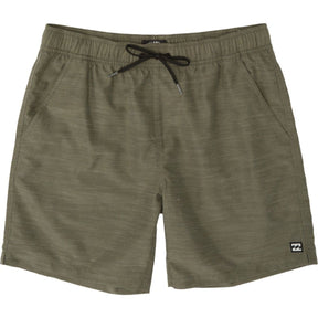 Billabong Boys All Day Slub Elastic Boardshort in Army - BoardCo