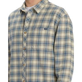 Billabong Coastline Long Sleeve Flannel in Mud - BoardCo