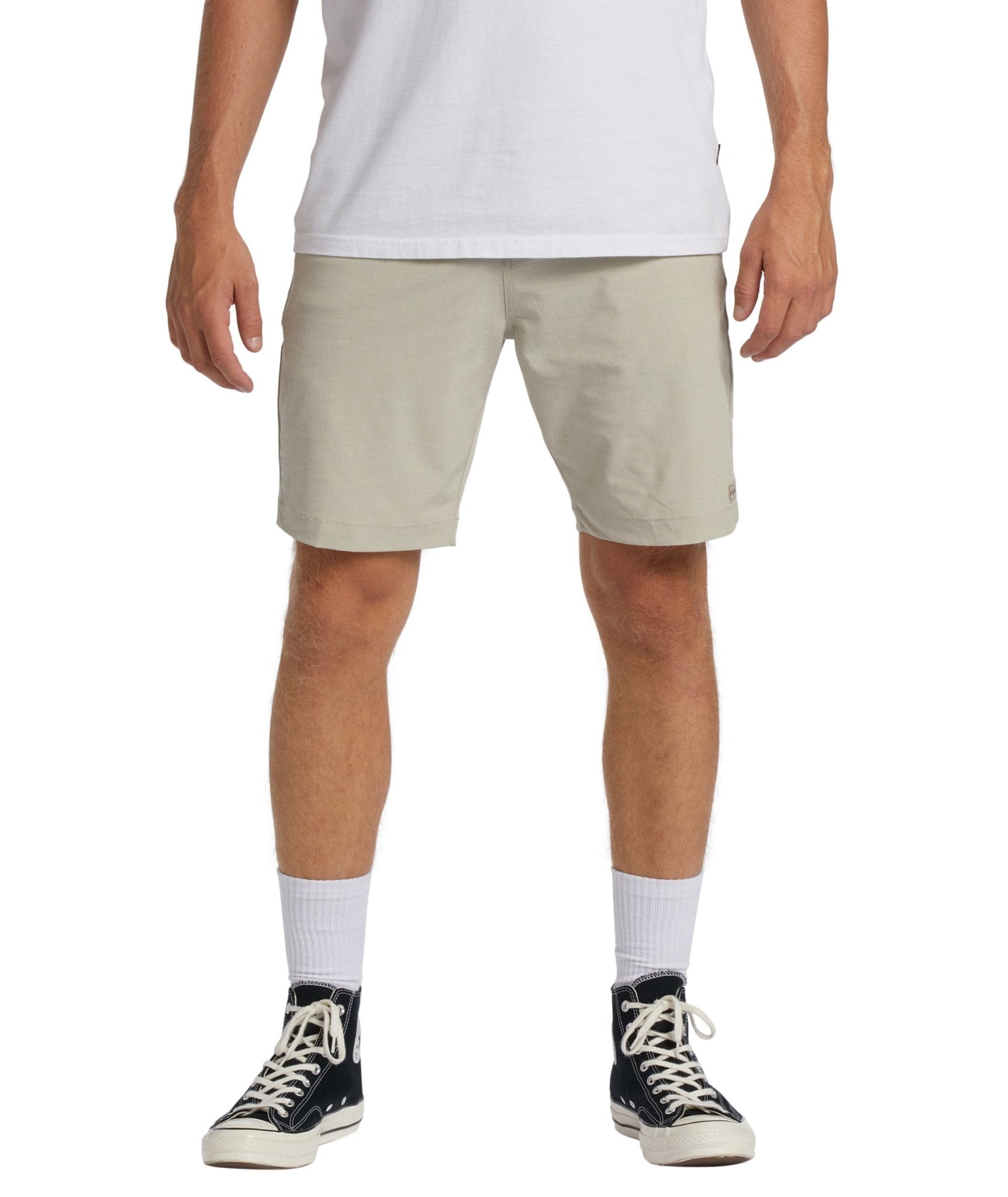 Billabong Crossfire Mid Submersible 19" Hybrid Shorts in Moon - BoardCo