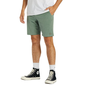 Billabong Crossfire Mid Submersible 19" Hybrid Shorts in Sage - BoardCo
