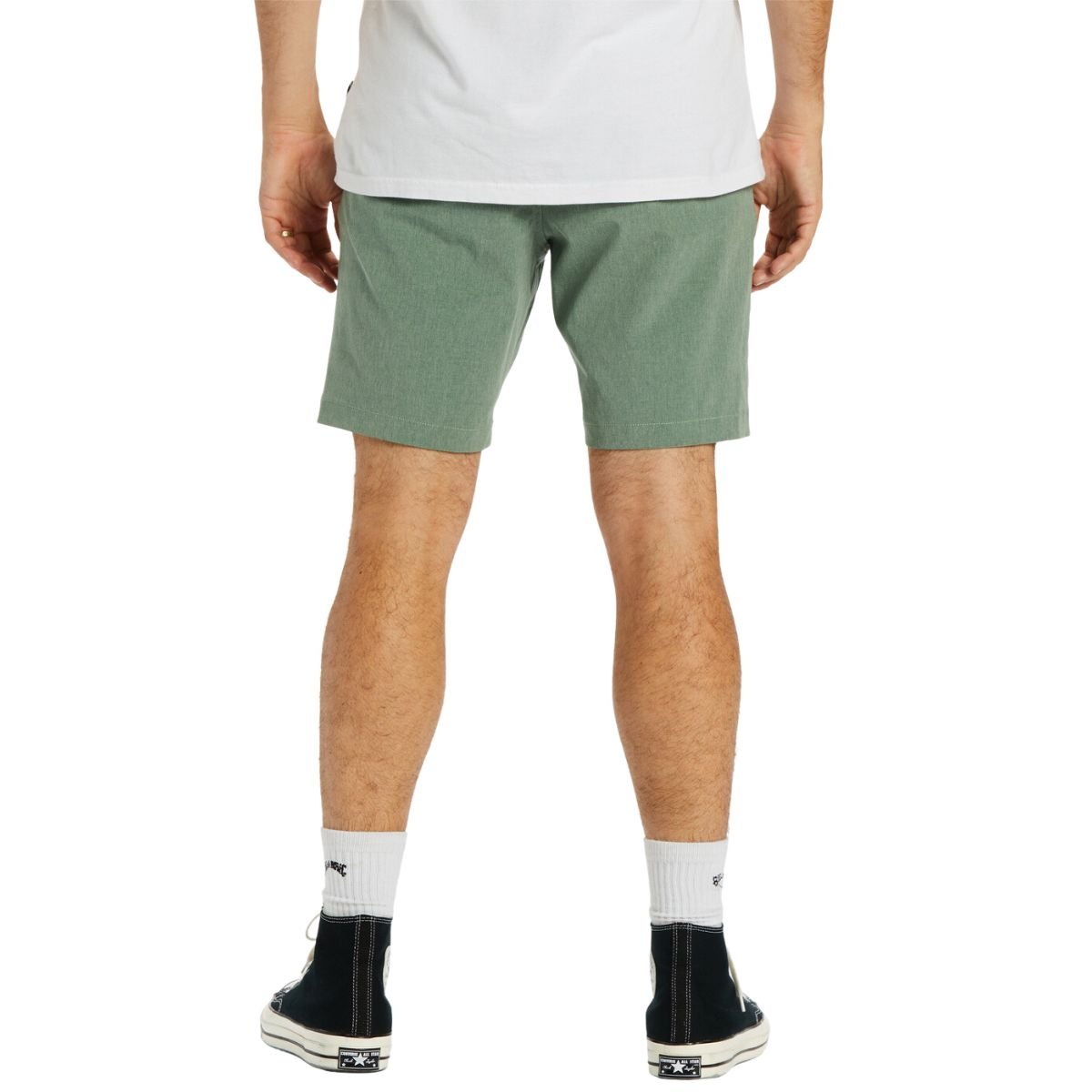 Billabong Crossfire Mid Submersible 19" Hybrid Shorts in Sage - BoardCo