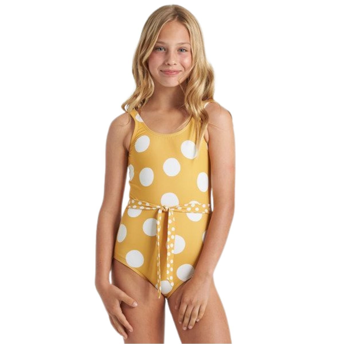 Billabong Girls 4Ever Sun One Piece Swimsuit in Bright Gold - BoardCo