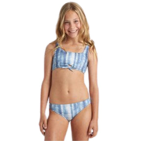 Billabong Girls In A Wave Tie Tank Bikini Set in Surf Blue - BoardCo