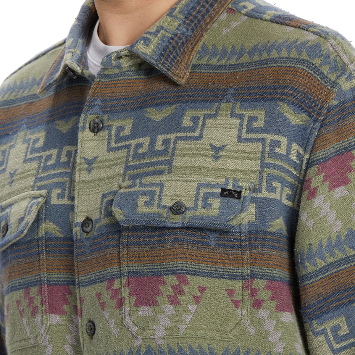 Billabong Offshore Jacquard Flannel Shirt in Sage - BoardCo