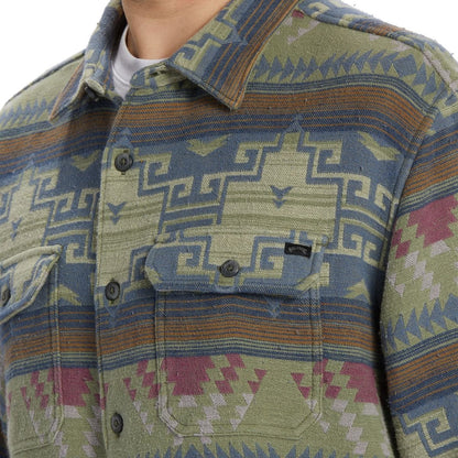 Billabong Offshore Jacquard Flannel Shirt in Sage - BoardCo