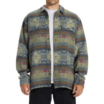 Billabong Offshore Jacquard Flannel Shirt in Sage - BoardCo