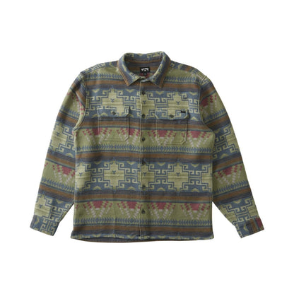 Billabong Offshore Jacquard Flannel Shirt in Sage - BoardCo