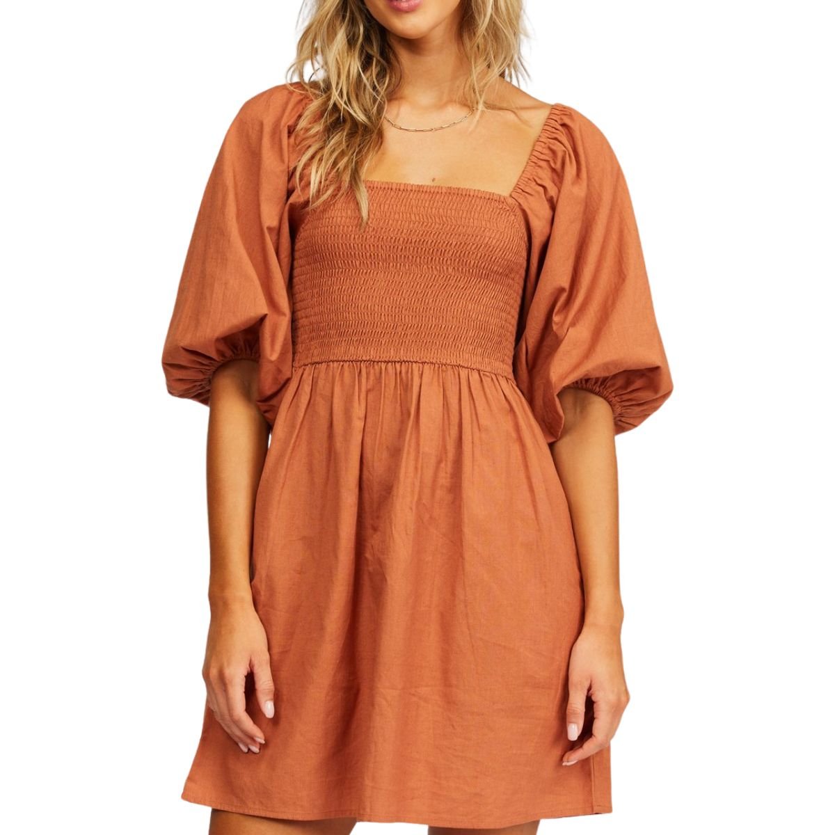 Billabong Paradise Days Mini Dress in Bronze - BoardCo