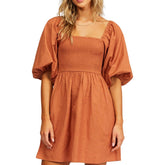 Billabong Paradise Days Mini Dress in Bronze - BoardCo