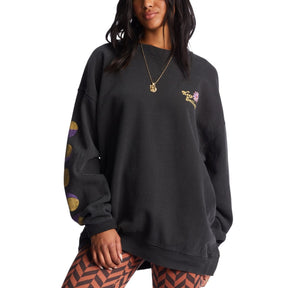 Billabong Ride In Oversized Sweatshirt in Black Sands - BoardCo